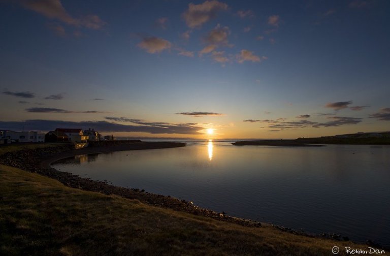 Sunset over river Blanda. Image: Robert Daniel Jónsson.