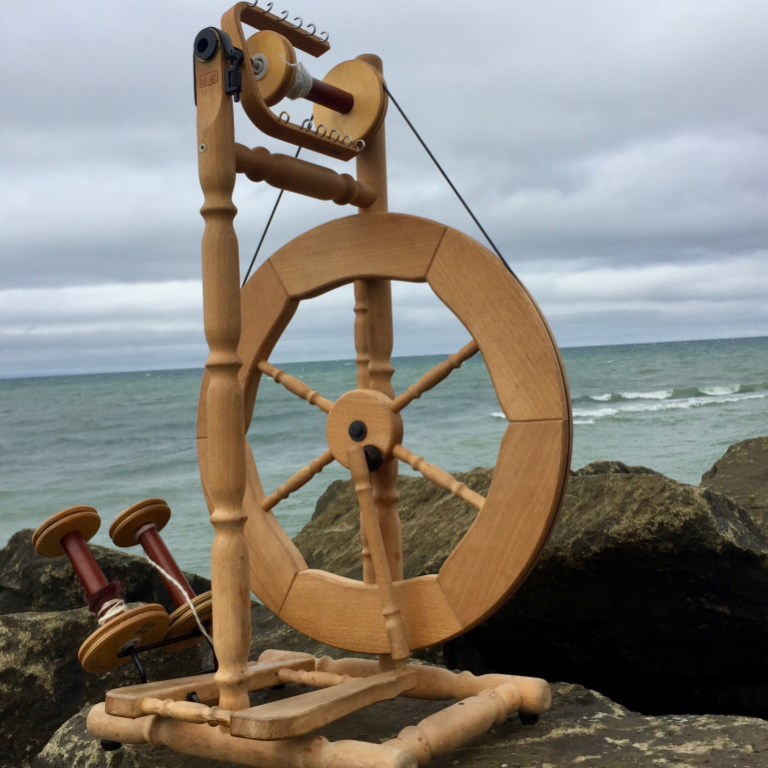 Spinning wheel available at the Textile Center. Picture:  Textile Center.