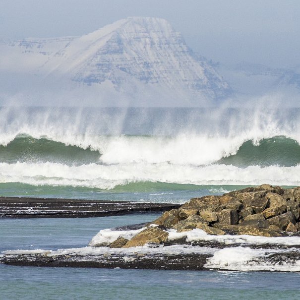 Blönduós - the mouth of river Blanda. Photo credit:  Róbert Daníel Jónsson