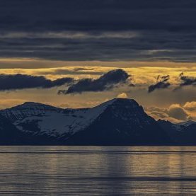 Strandafjöll mountains seen from Blönduós. Photo credit: Róbert Daníel Jónsson
