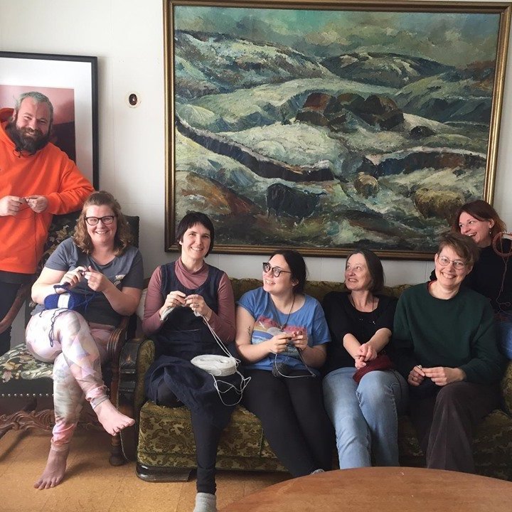 Artists in residence March & April 2020. Morris Fox, Stephanie Price, Ali Columbus, Taryn Mendiola, Jantine Hos, Katinka Heremans, Pascale Petterson. Picture: Textile Center.