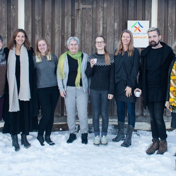 February 2016. Camille Newhagen, Nina Platiša, Marled Mader, Lisette de Greeuw, Esther Van Schuylenbergh, John Brooks, Marianne Guckelsberger. Picture: Cornelia Theimer-Gardella.
