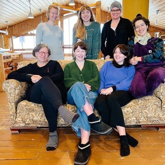 Artists in residence in February 2022. Picture: Textile Center.