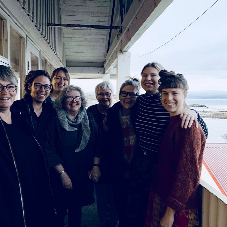 Artists in residence November 2019. My Dammand, Minne de Lange, Sigrid Muellenhoff, Deborah Gray, Marled Mader, Cindy Weil, Elizabeth Schweizer, Sofie Karlsson. Picture: Textile Center.