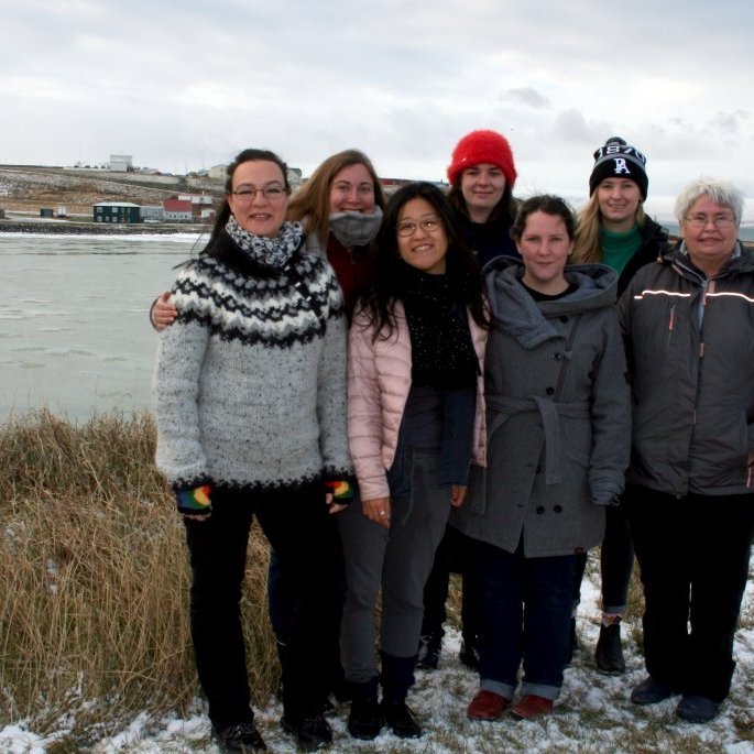 October 2018. Jana Kessler, Susanne Muller, Shoko Tsui, Rachel Grainger, Bianca Summer, Carly Snoswell, Marled Mader.  Picture: Textile Center.