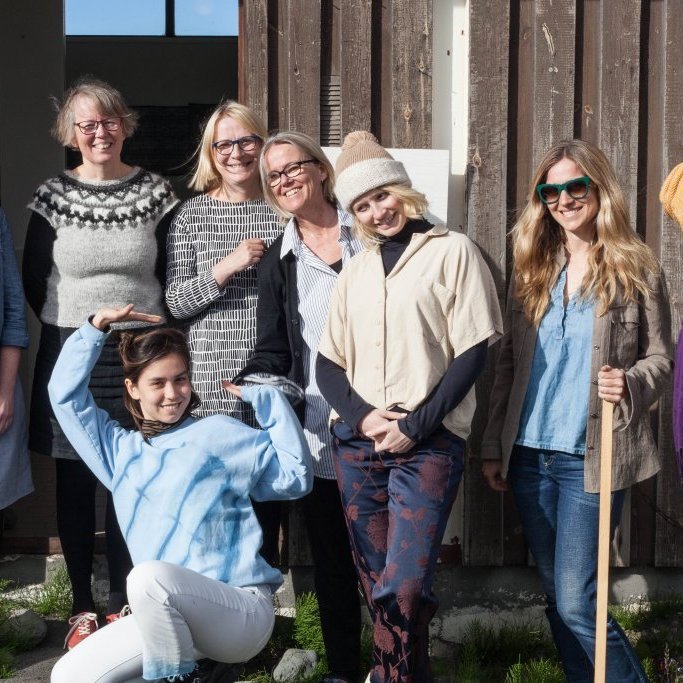 June 2017. Karin Hedberg, Sarah M. Chu (sitting), Paivi Verula, Kerstin Lindström, Claire Felicity Miller, Barbara Ramsay, Sharony Green. Picture: Kurt Gardella.