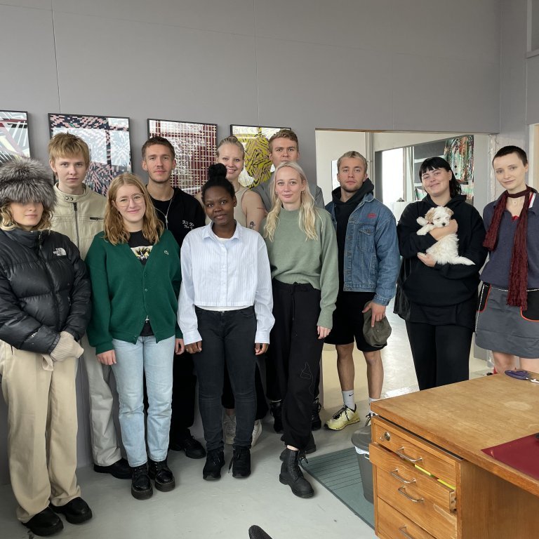 In September 2021, 3d year fashion design students from the Iceland University of the Arts stayed at the Textile Center for a week long study visit. Picture: Textile Center.