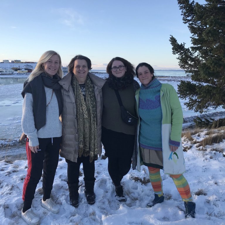 Students from UCC Professionshøjskole in Copenhagen (KP Professionshøjskole) staying at the residency in January 2019. Picture: Textile Center.