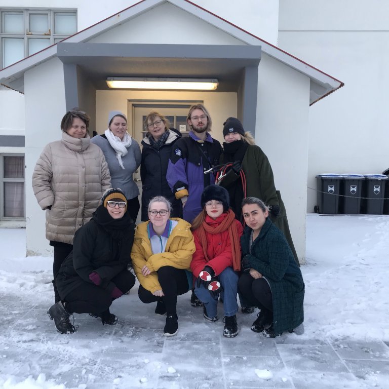 Students from Listaháskóla Íslands, the Icelandic University of Arts, during their study visit in January 2019.  Picture: Textile Center.