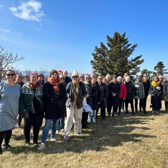 Members of the Association of Head Librarians visiting the Textile Center in April 2023.