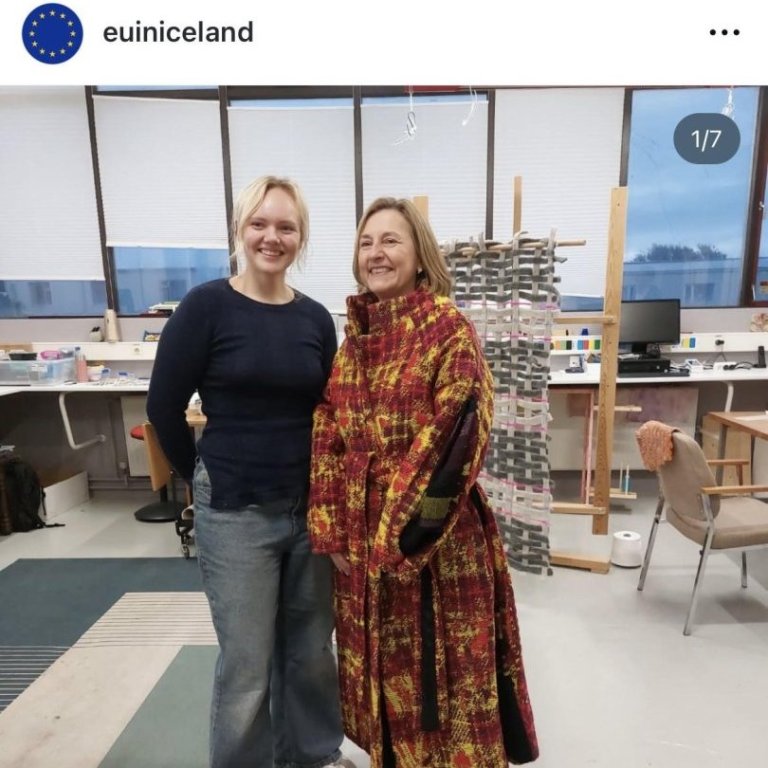 Eurobus 2024: EU ambassador Ganslandt visited the Textile Center and TextileLab in September 2024. The Eurobus was travelling around the country where experts from Rannís - the Icelandic Research Centre visited a total of 12 towns and villages and shared information about EU funding opportunities via EU programmes managed by Rannís.