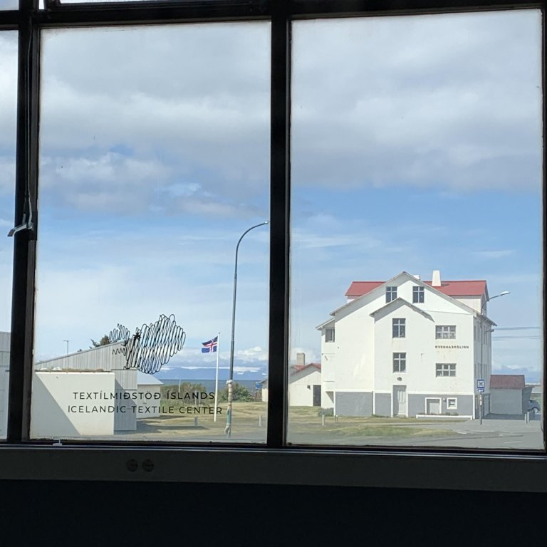 View of Kvennaskólinn from the TextileLab on Þverbraut 1 in Blönduós. Picture: TextileCenter