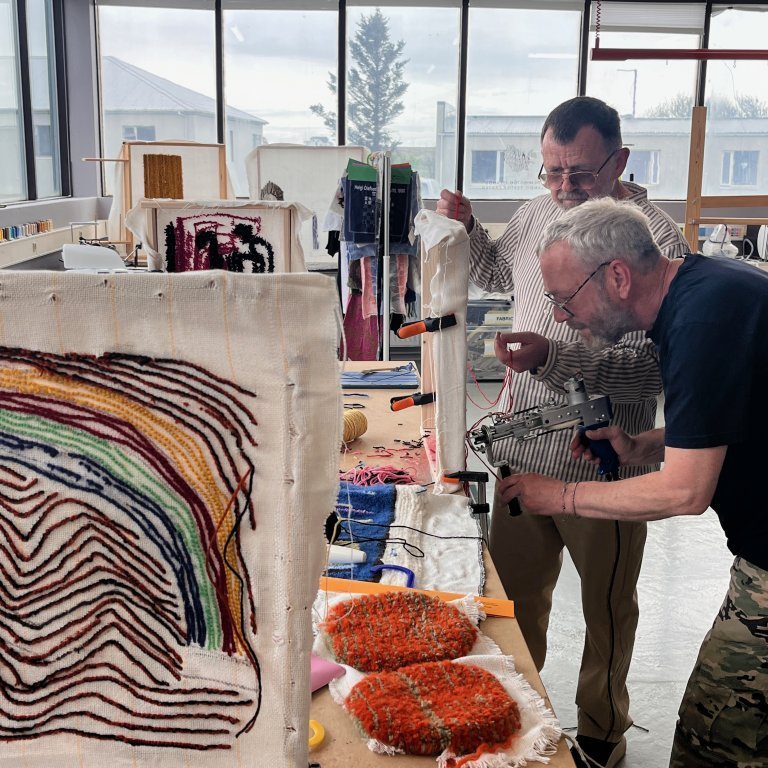 Tufting workshop held during the Knit Fest in 2026