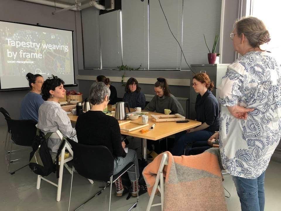 Ragnheiður B. Þórsdóttir (on the right) teaching 
