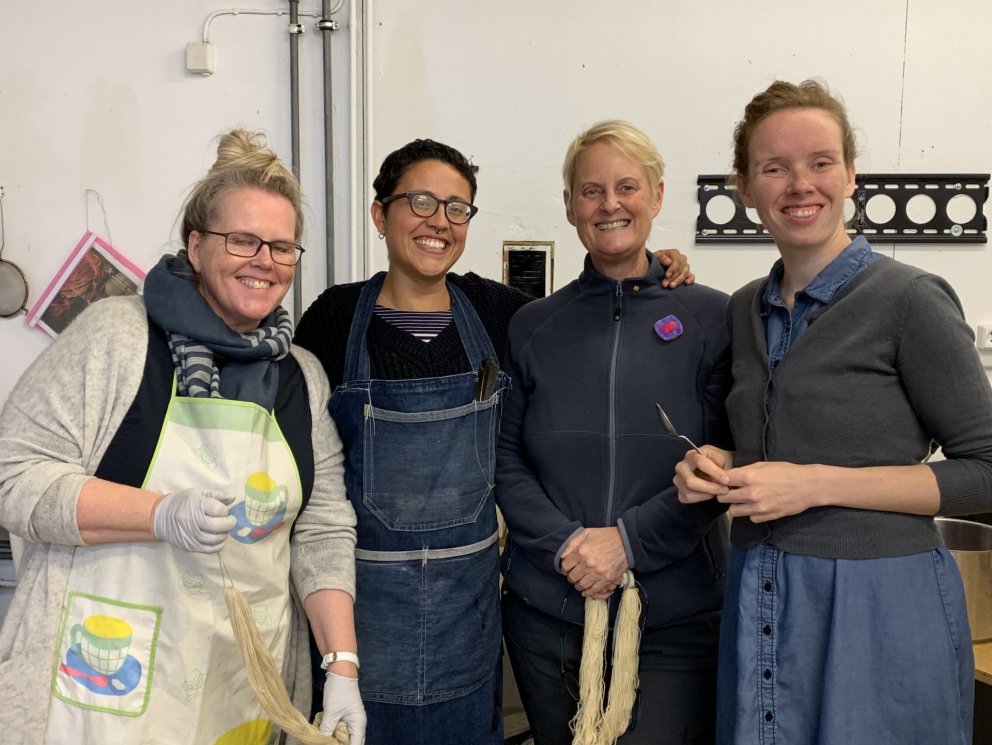 Þátttakendur á námskeiðinu og leiðbeinandi Paulina Zuniga (önnur frá vinstri)