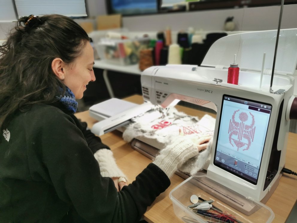 Textíldeild Myndlistaskólans í heimsókn