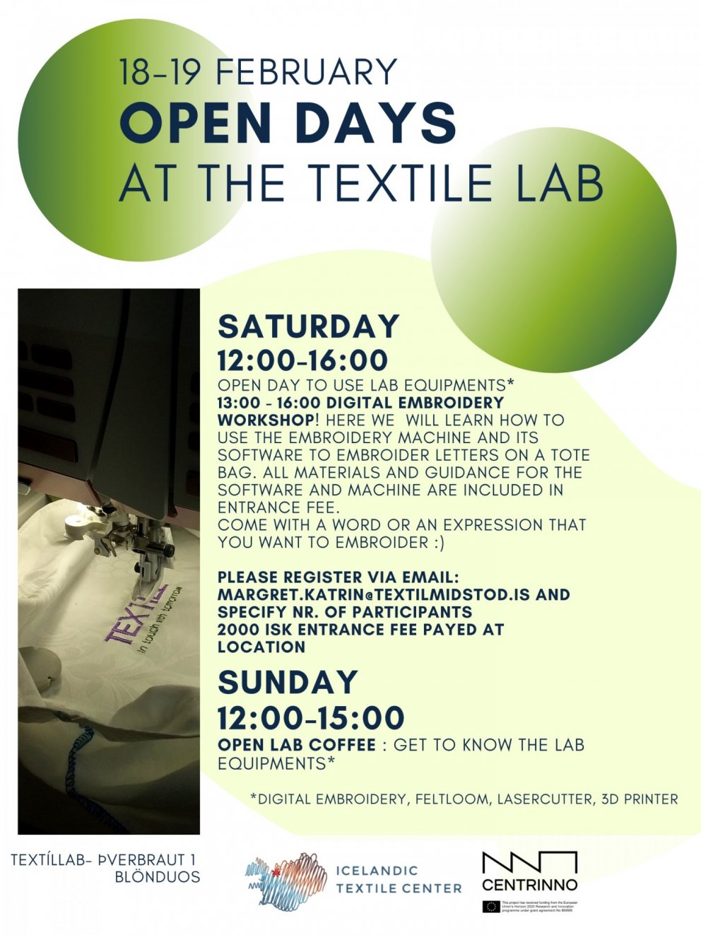 Open Weekend TextileLab