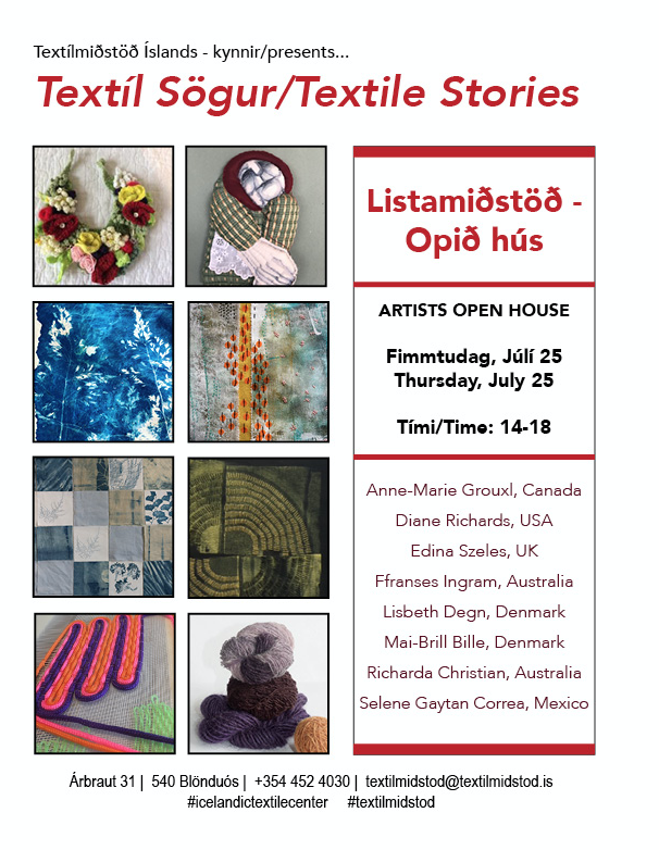Sýning listamanna í Textíllistamiðstöðinni - júlí 2019