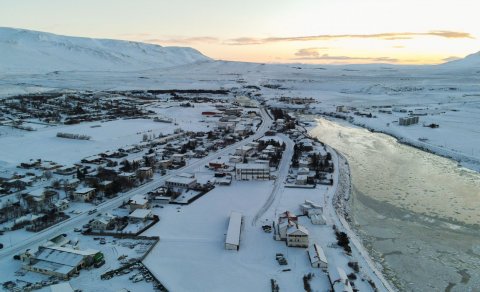 Blönduós í desember 2021. Ljósmynd: Helgi Sæmundur Guðmundsson