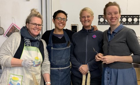 Þátttakendur á námskeiðinu og leiðbeinandi Paulina Zuniga (önnur frá vinstri)