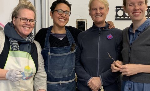 Workshop participants and Paulina Zuniga (second from the left).