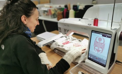 Textíldeild Myndlistaskólans í heimsókn