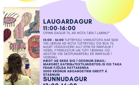 Opnir dagar & námskeið í TextílLab