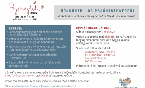 Prjónasamkeppni Prjónagleðinnar 2022